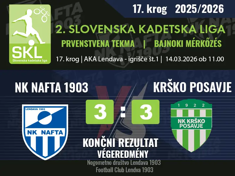17. KROG &ndash; 2LIGA U-17