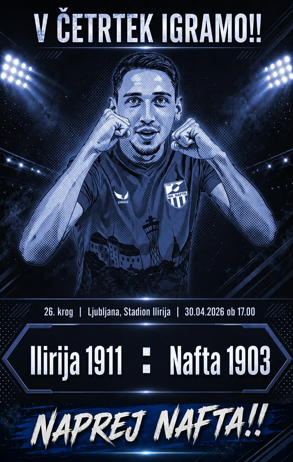26. krog Ljubljana, Stadion Ilirija 30.04.2026 ob 17.00 2