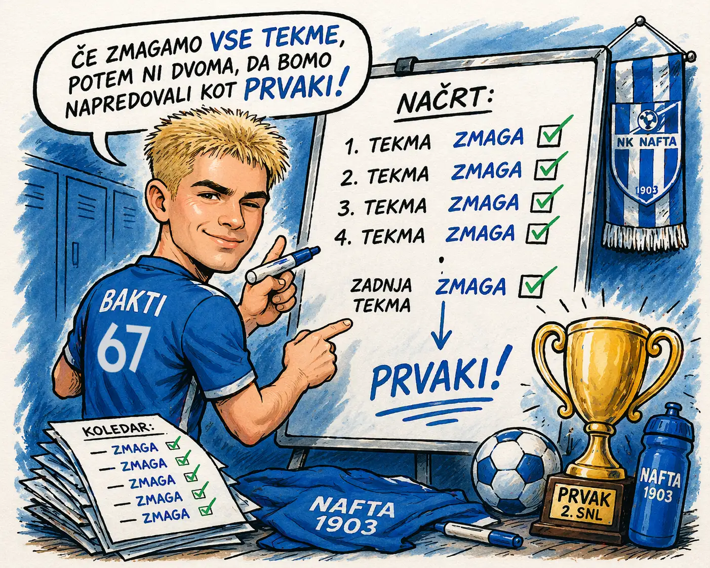 Nično napet in osredotočen na igrišču copy