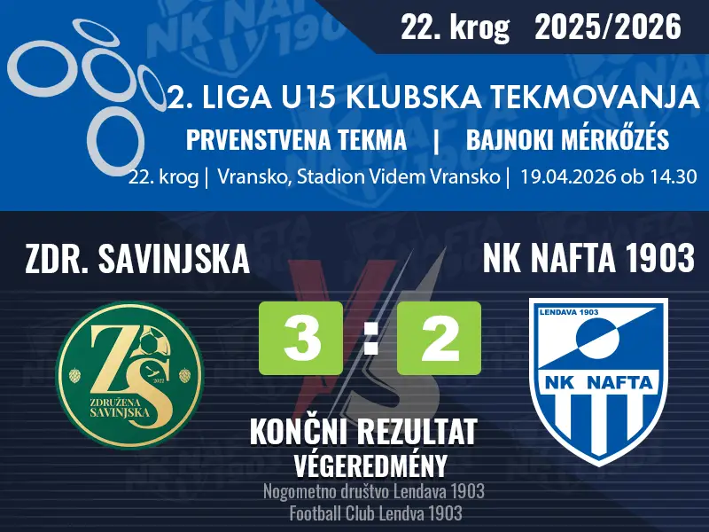 22. KROG – 2.LIGA U-15