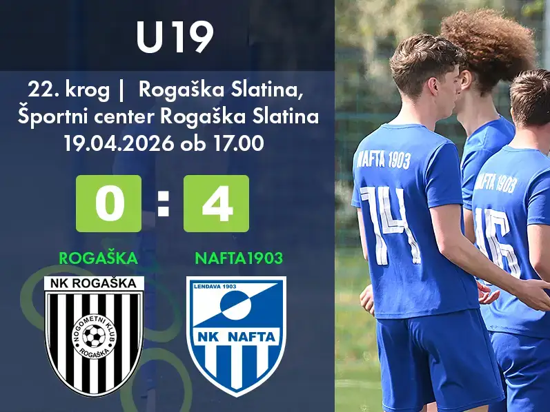 U19 22krog Rogaška Slatina Športni center Rogaška Slatina 19 04 2026 2