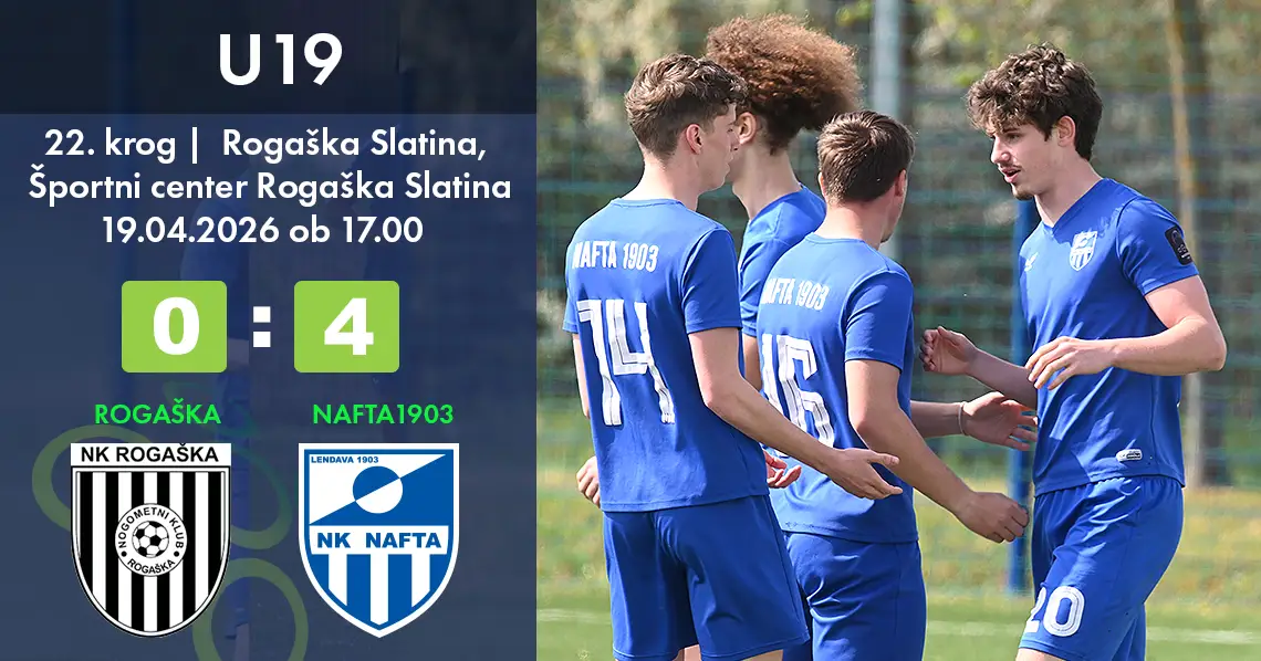 U19 22krog Rogaška Slatina Športni center Rogaška Slatina 19 04 2026