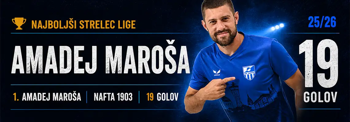 Maroša prvi strelec lige z 19 goli