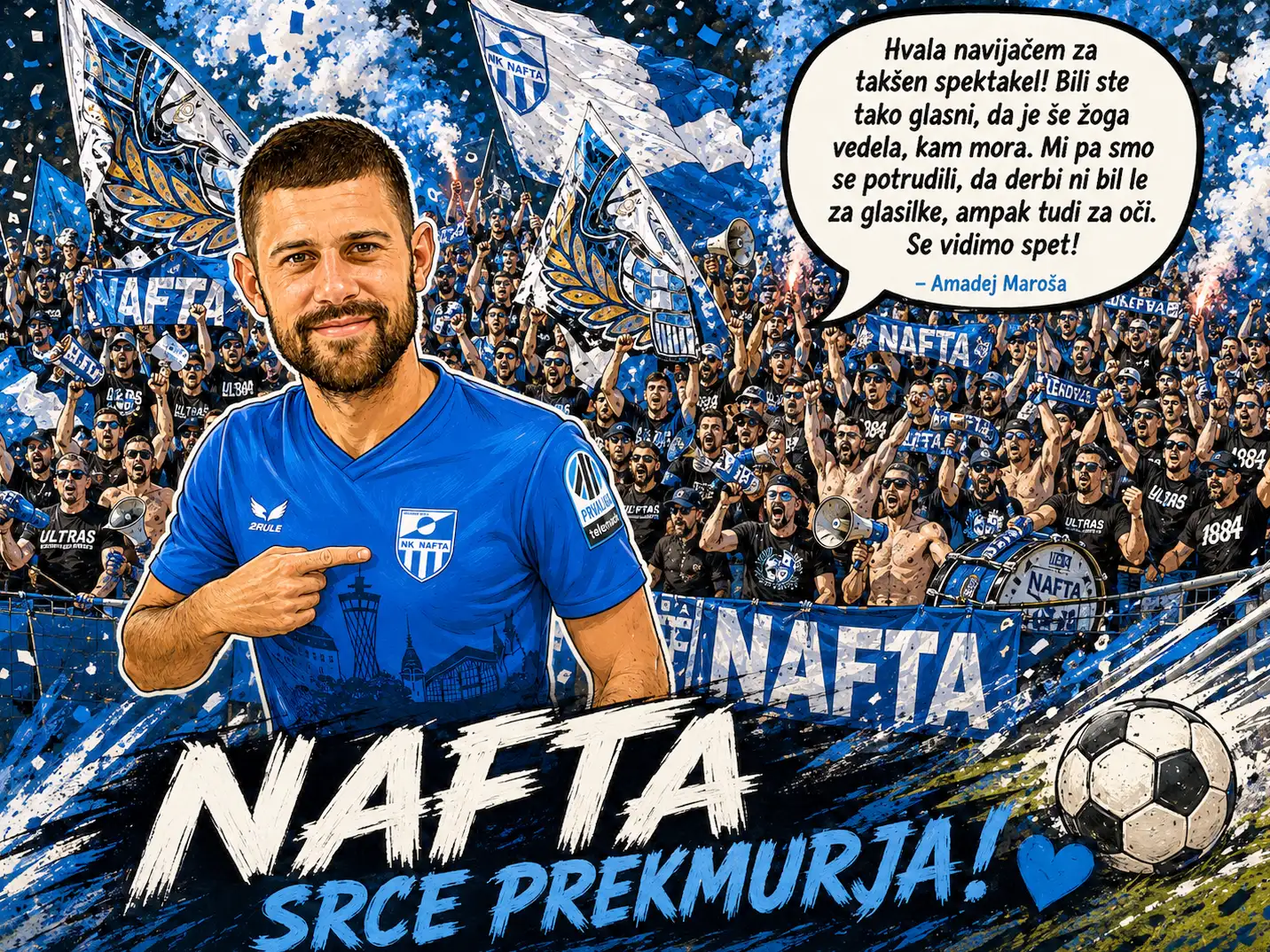 Karikatura Maroša se zahvaljuje navijačem