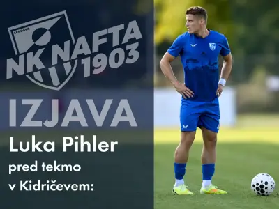 Luka Pihler pred tekmo Aluminij Nafta1903 2