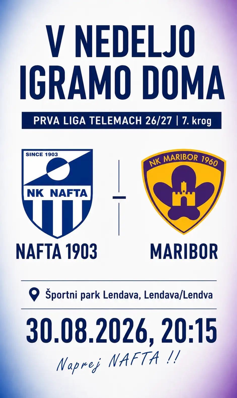 Napovednik 7.krog Nafta1903 Maribor 2