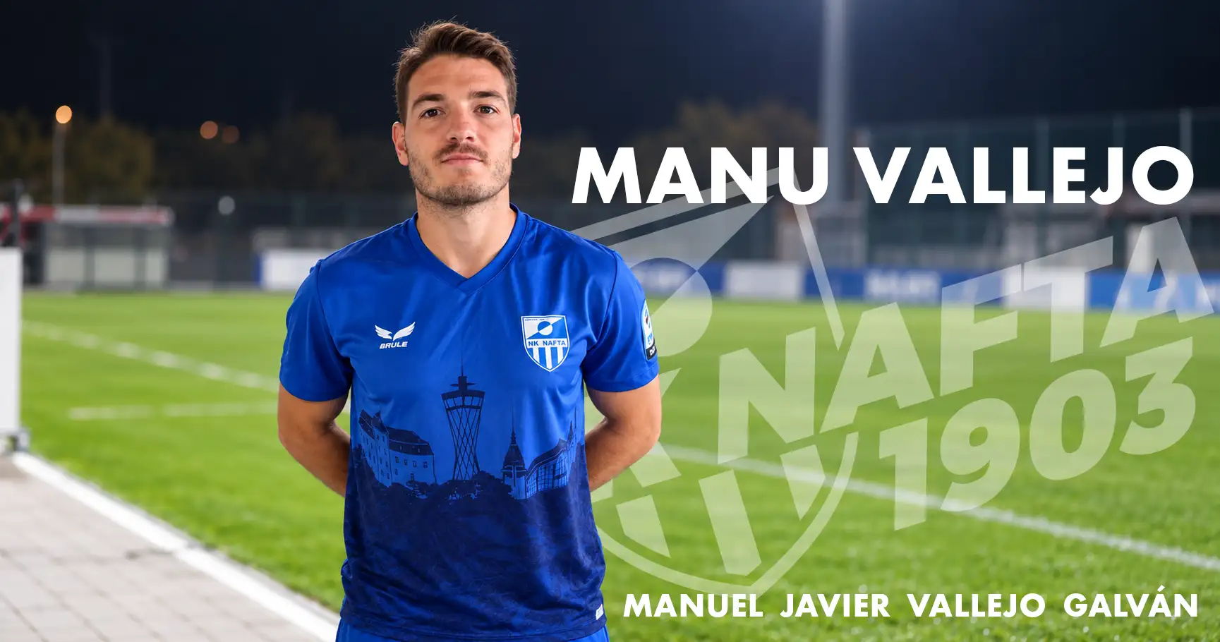 Manu Vallejo je nova okrepitev Nafte 1903. Nekdanji član Valencie bo v Lendavi nosil dres s številko 97. Manu Vallejo je nova okrepitev Nafte 1903. Nekdanji član Valencie bo v Lendavi nosil dres s številko 97.